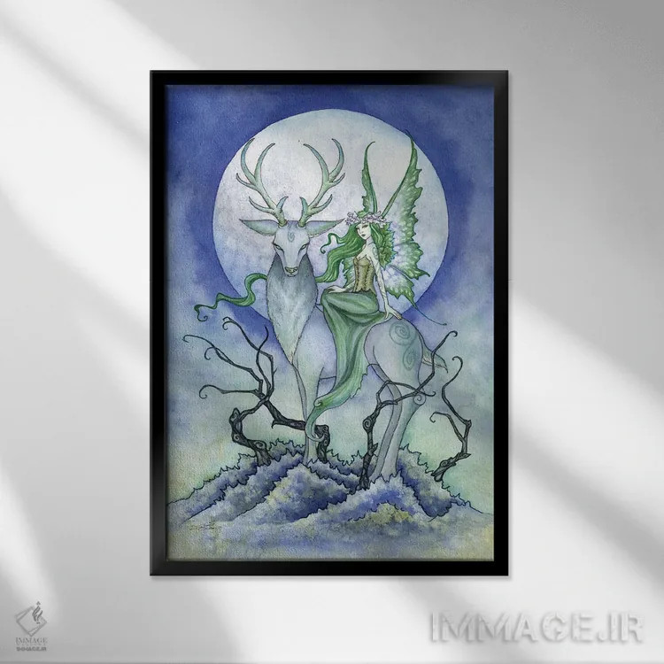 تابلو گرگومیش اثر امی براون - نمای قابدار مشکی