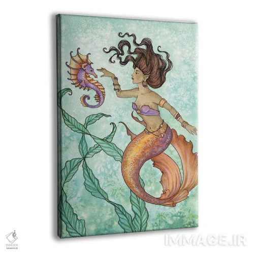 تابلو اسب دریایی خجالتی اثر امی براون - نمای پرسپکتیو محصول