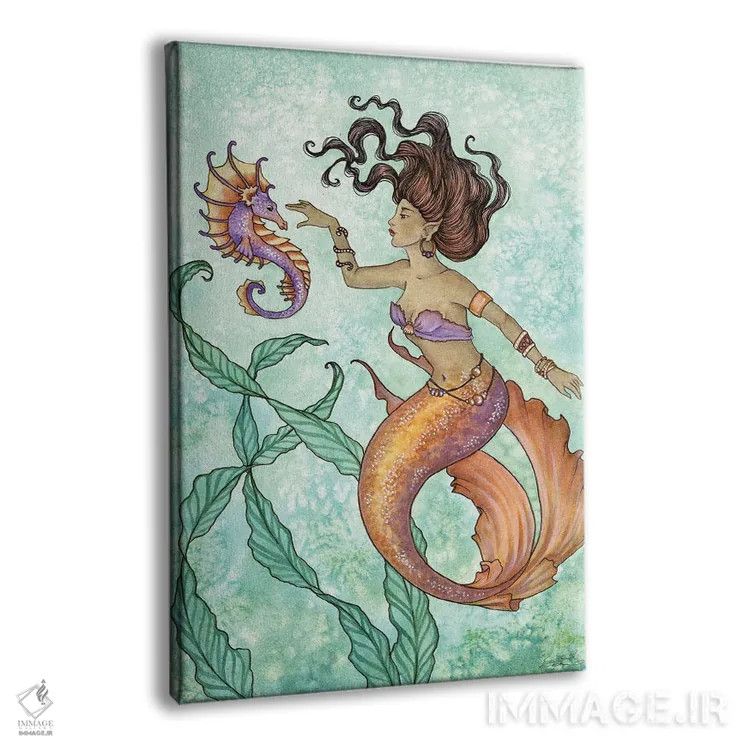 تابلو اسب دریایی خجالتی اثر امی براون - نمای پرسپکتیو محصول