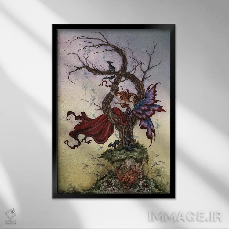 تابلو چه رؤیاهایی خواهند آمد اثر امی براون - نمای قابدار مشکی