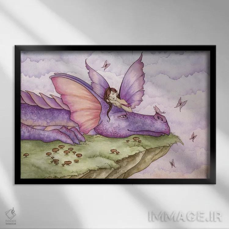 تابلو خیالپردازیها اثر امی براون - نمای قابدار مشکی