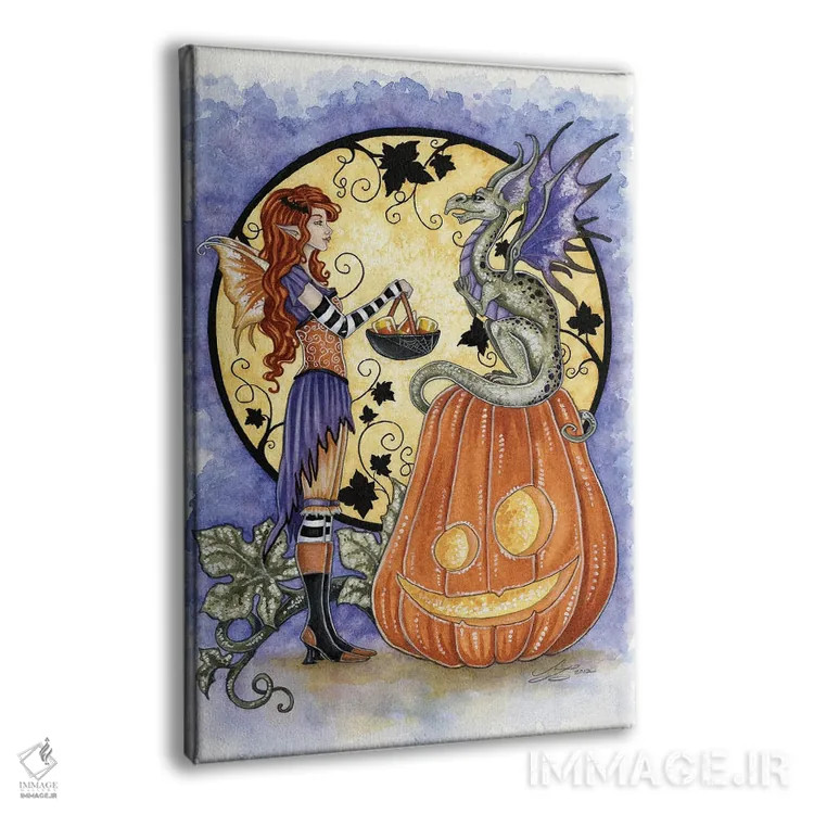 تابلو عشق اژدها به آبنبات ذرتی اثر امی براون - نمای پرسپکتیو محصول