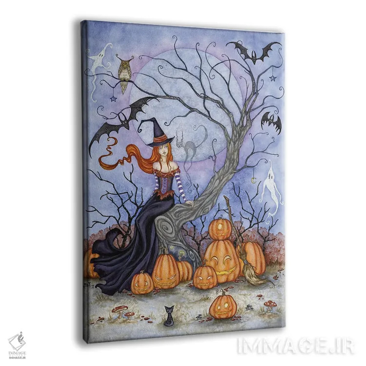 تابلو درخت هالووین اثر امی براون - نمای پرسپکتیو محصول