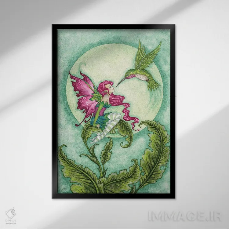 تابلو دلبری (عشوهگری) اثر امی براون - نمای قابدار مشکی