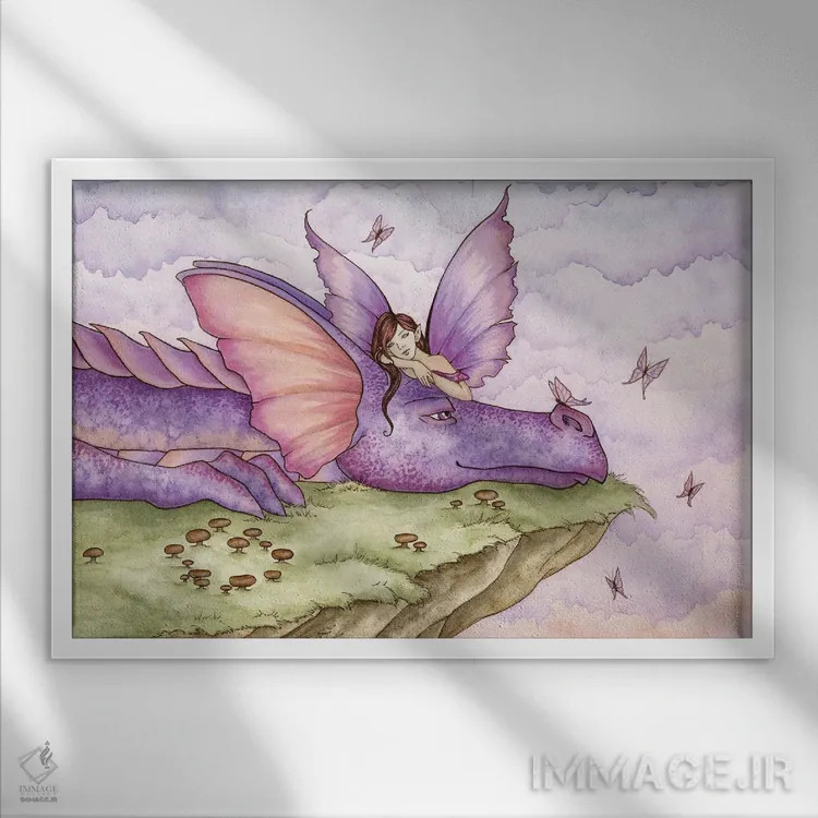 تابلو خیالپردازیها اثر امی براون - نمای قابدار سفید