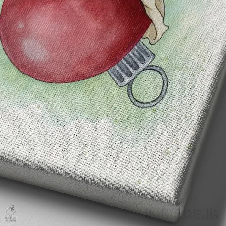 تابلو پری کریسمس I اثر امی براون - نمای نزدیک بافت بوم