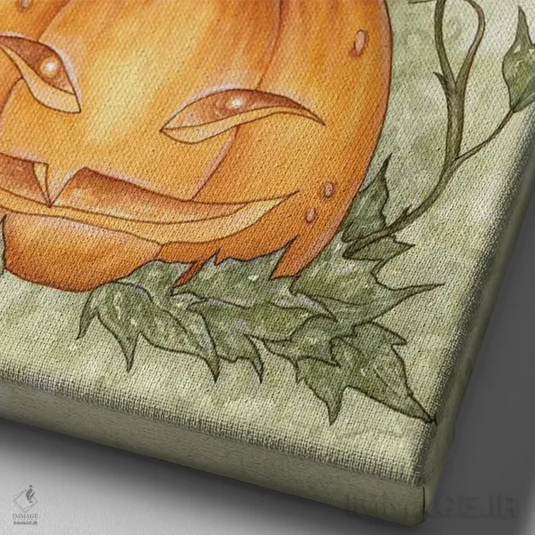 تابلو پری هالووین اثر امی براون - نمای نزدیک بافت بوم