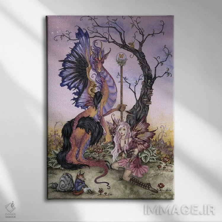 تابلو گردهمایی هنگام سپیدهدم اثر امی براون - نمای روبهرو روی دیوار