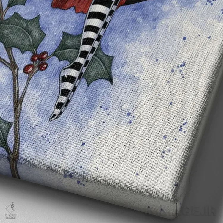 تابلو دارواش اثر امی براون - نمای نزدیک بافت بوم