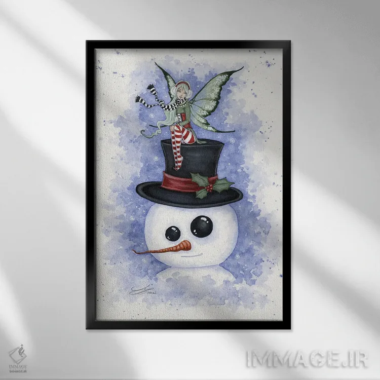 تابلو دوستان یخی اثر امی براون - نمای قابدار مشکی