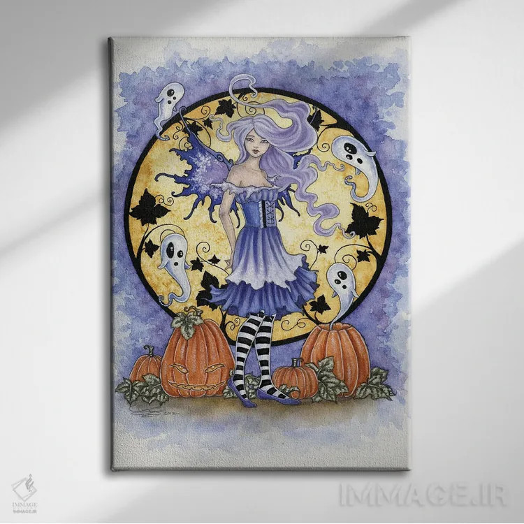 تابلو کدو تنبلزار تسخیرشده اثر امی براون - نمای روبهرو روی دیوار