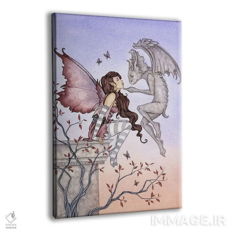 تابلو بوسهی گارگویل اثر امی براون - نمای پرسپکتیو محصول