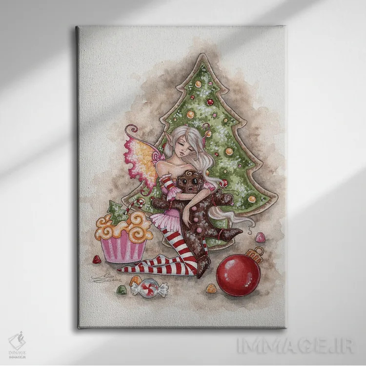 تابلو شب قبل از کریسمس بود اثر امی براون - نمای روبهرو روی دیوار