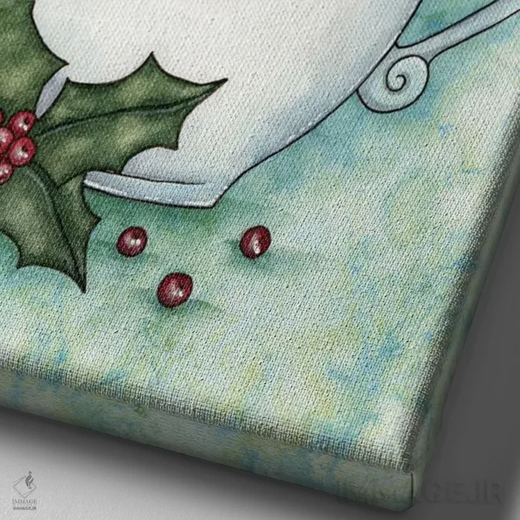 تابلو کاملاً نعناعی اثر امی براون - نمای نزدیک بافت بوم