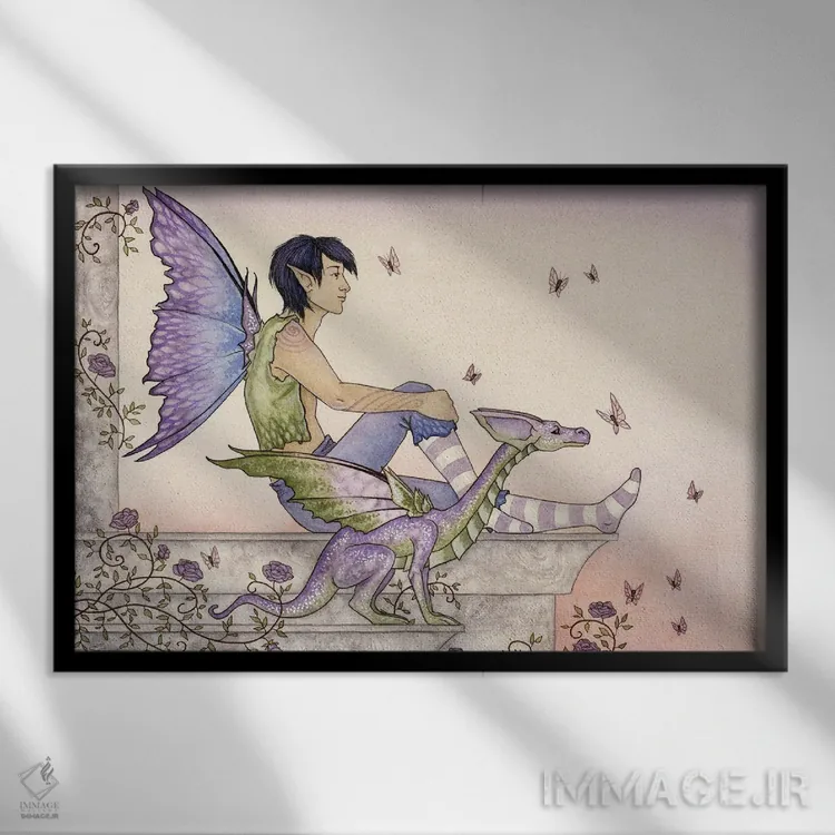 تابلو لحظهای آرام اثر امی براون - نمای قابدار مشکی