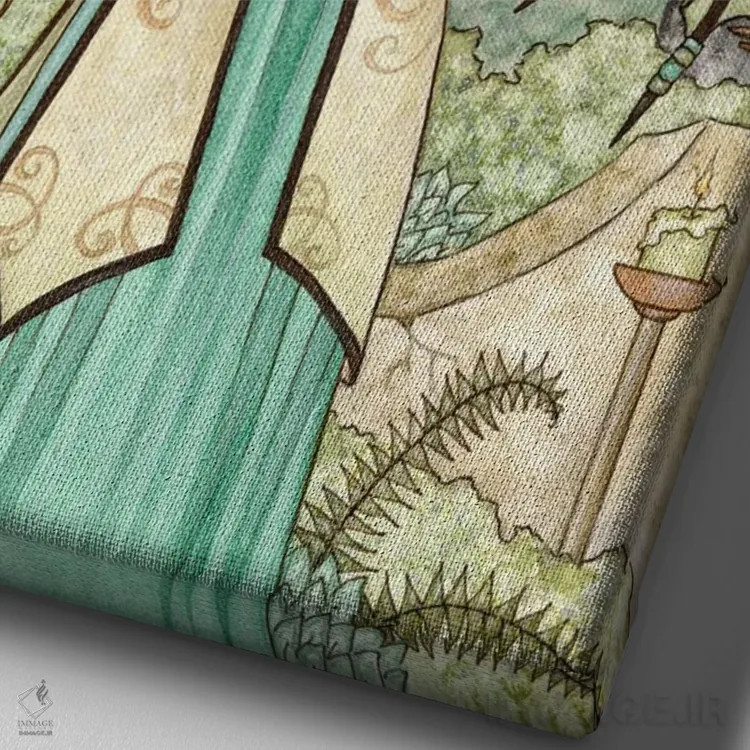 تابلو باغ خرد اثر امی براون - نمای نزدیک بافت بوم