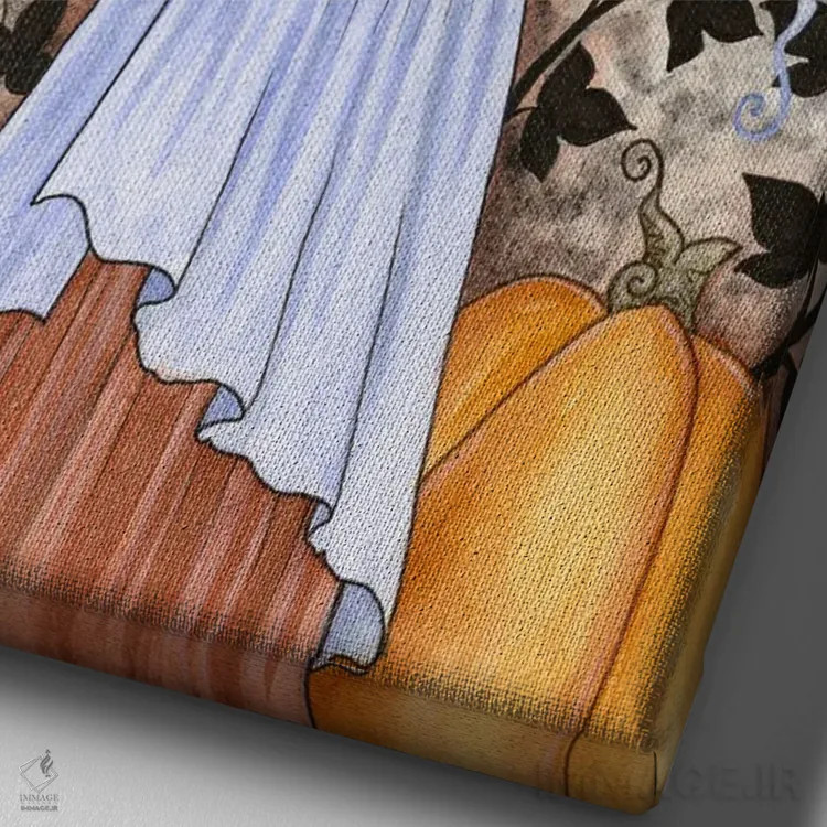 تابلو یه کم حقه و جادو اثر امی براون - نمای نزدیک بافت بوم