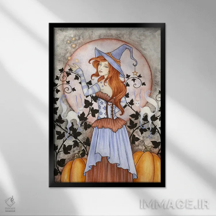 تابلو یه کم حقه و جادو اثر امی براون - نمای قابدار مشکی