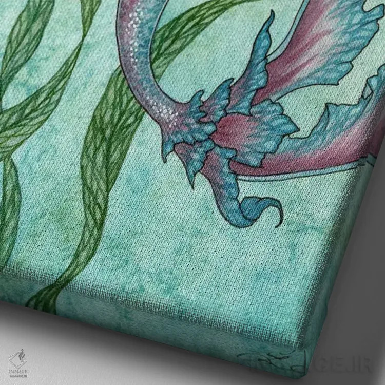 تابلو هدیهای از دریا اثر امی براون - نمای نزدیک بافت بوم