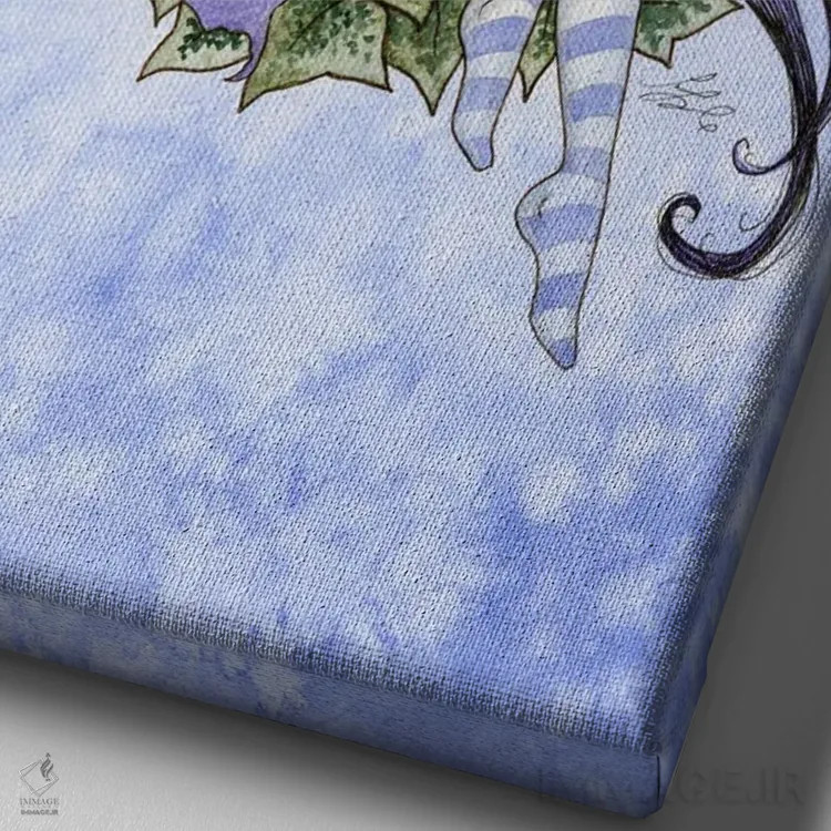 تابلو ماه پیچک اثر امی براون - نمای نزدیک بافت بوم