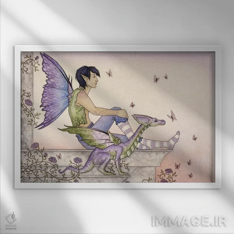 تابلو لحظهای آرام اثر امی براون - نمای قابدار سفید