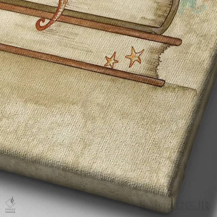 تابلو داستانهای دریا اثر امی براون - نمای نزدیک بافت بوم