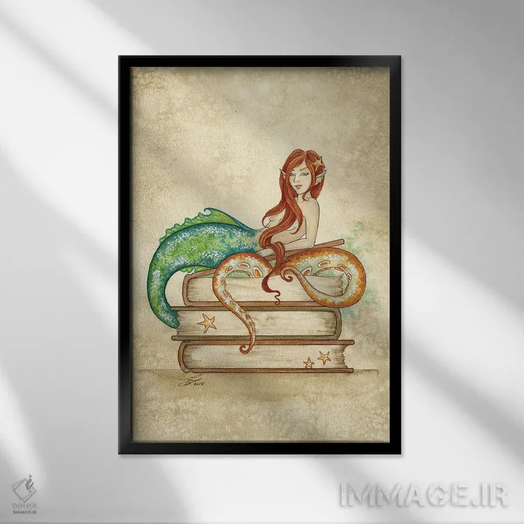 تابلو داستانهای دریا اثر امی براون - نمای قابدار مشکی