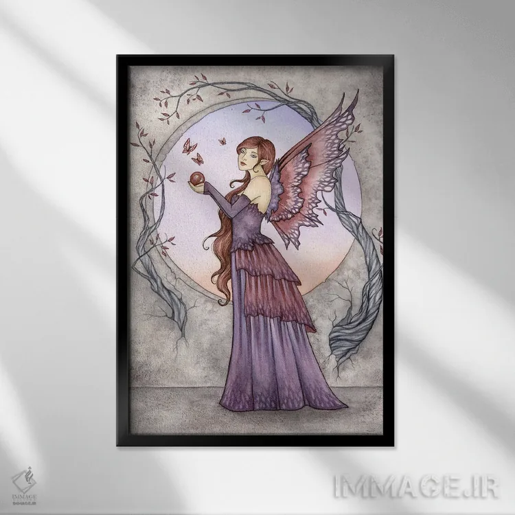 تابلو افسون ظریف اثر امی براون - نمای قابدار مشکی