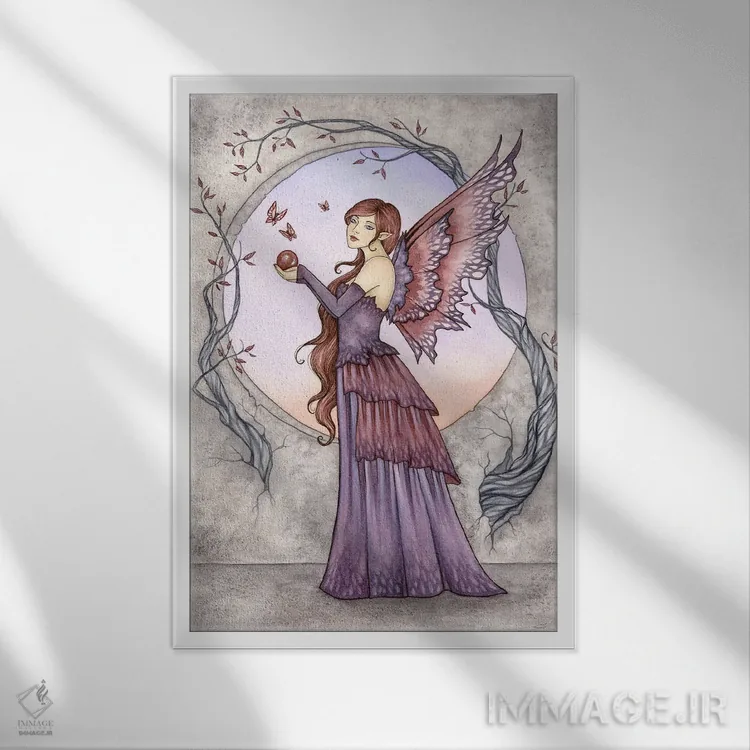 تابلو افسون ظریف اثر امی براون - نمای قابدار سفید