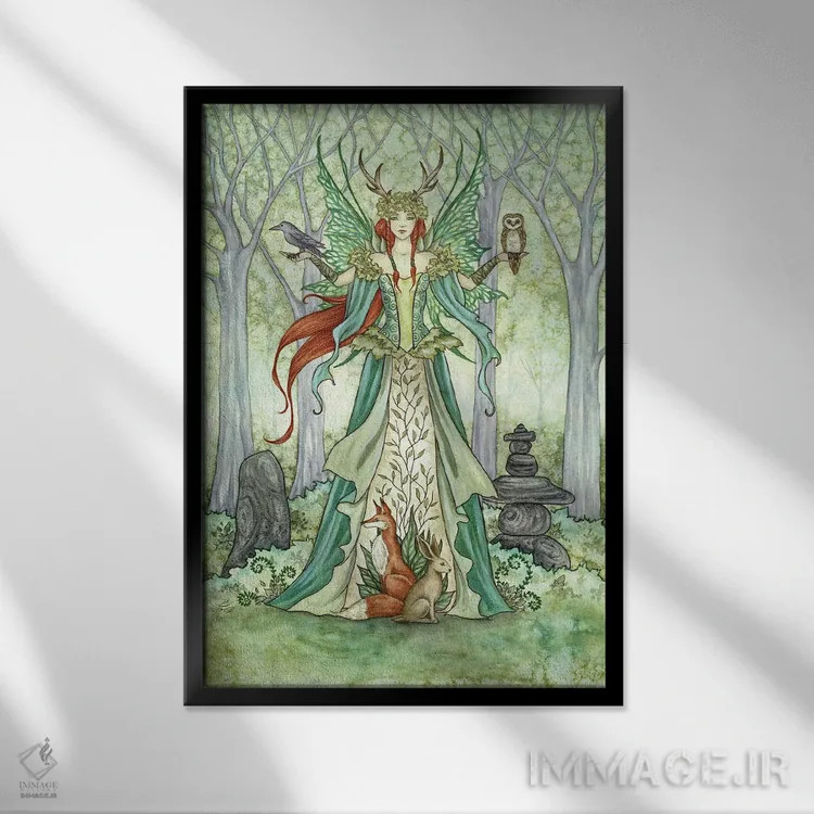 تابلو سرپرست اثر امی براون - نمای قابدار مشکی