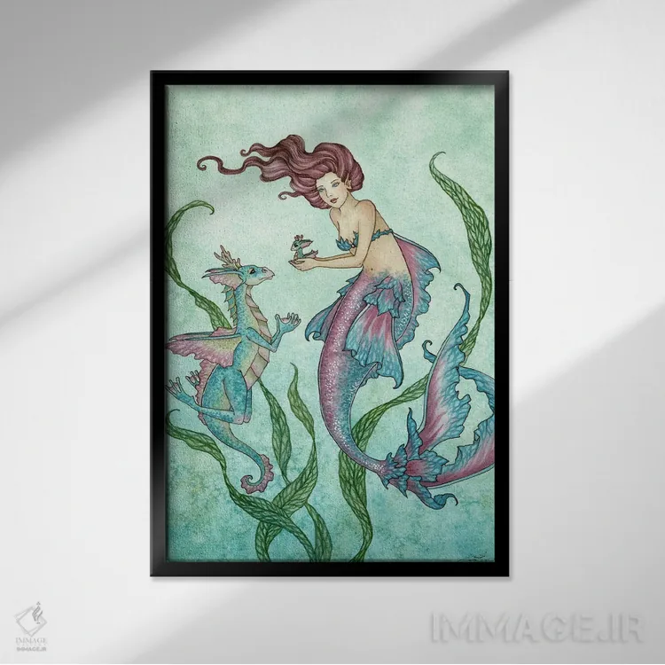 تابلو هدیهای از دریا اثر امی براون - نمای قابدار مشکی