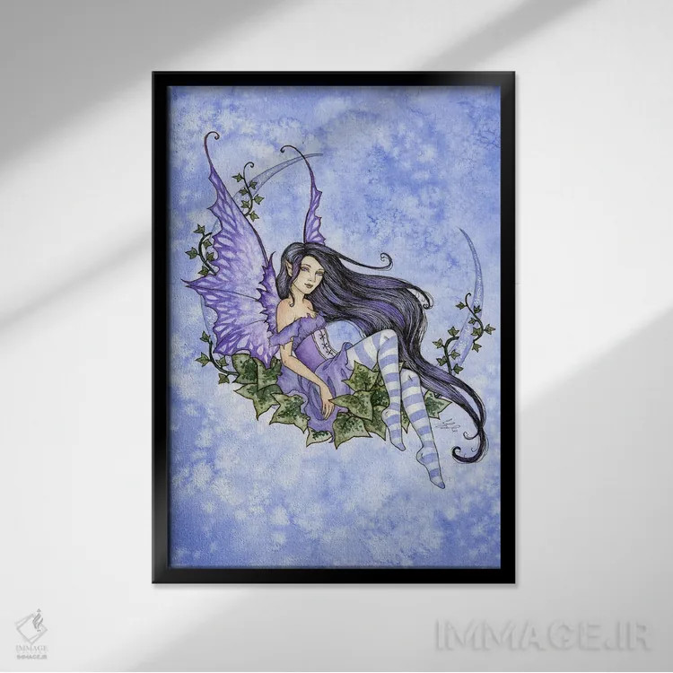 تابلو ماه پیچک اثر امی براون - نمای قابدار مشکی