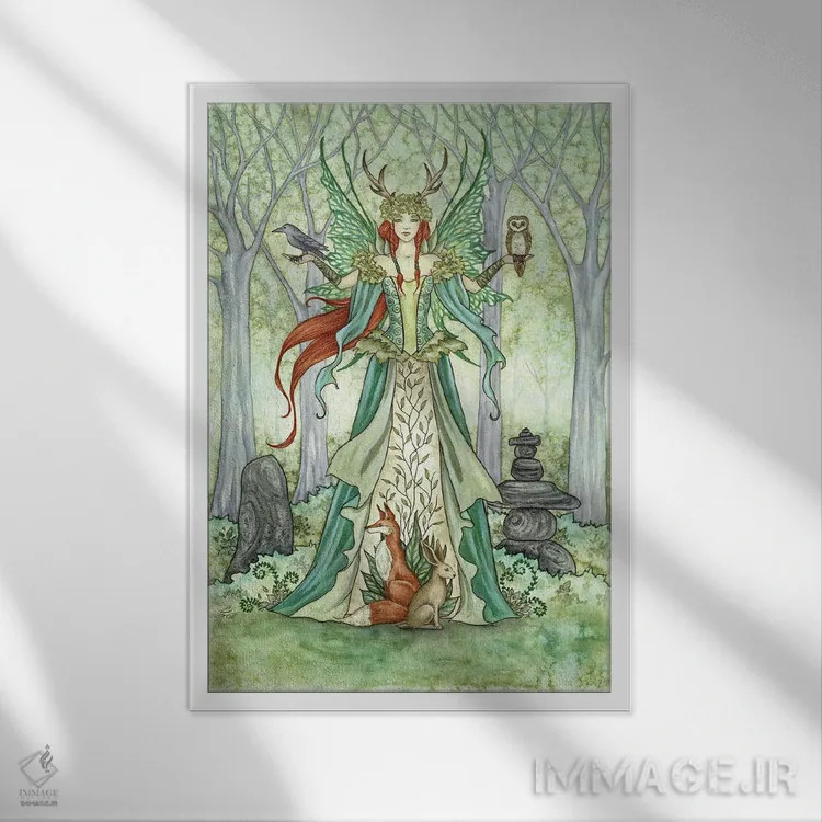 تابلو سرپرست اثر امی براون - نمای قابدار سفید