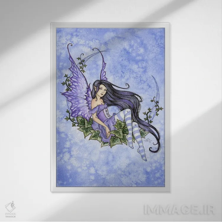 تابلو ماه پیچک اثر امی براون - نمای قابدار سفید