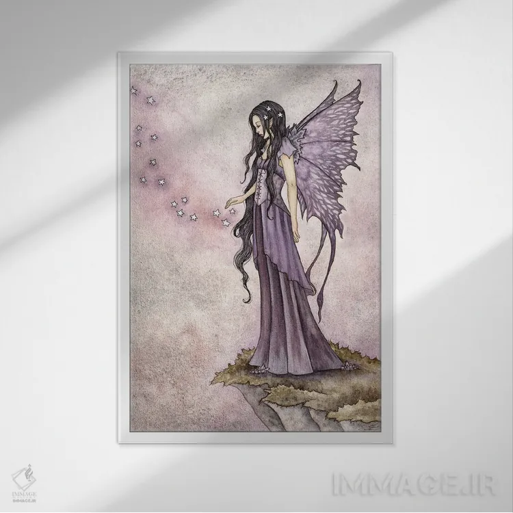 تابلو من بازخواهم گشت به شکل ستارگان اثر امی براون - نمای قابدار سفید