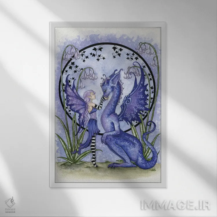 تابلو با هم اثر امی براون - نمای قابدار سفید