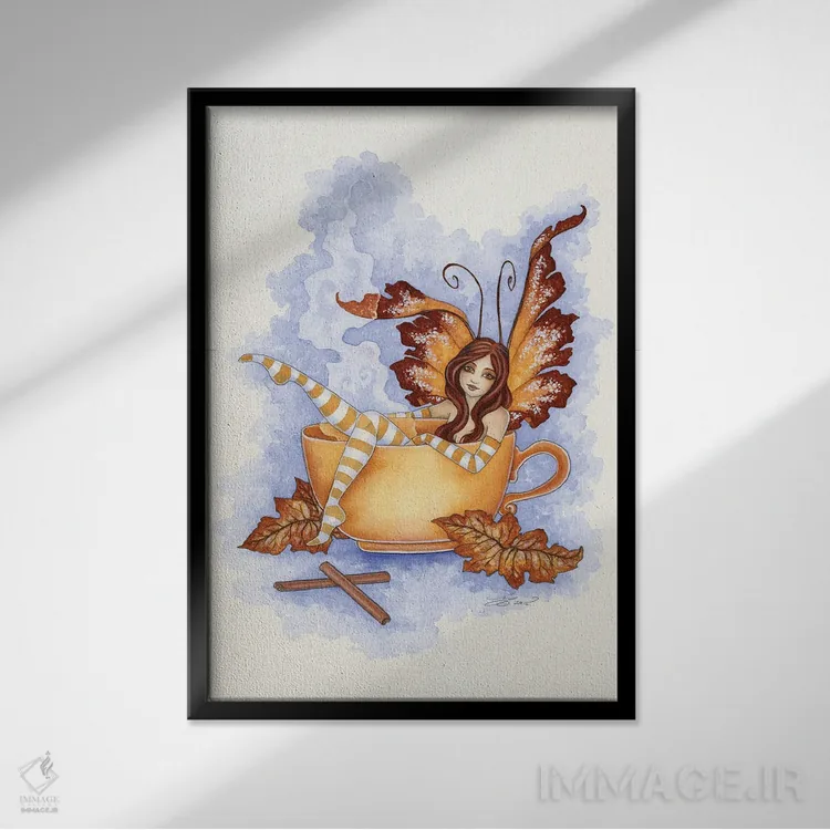 تابلو آرامش پاییزی اثر امی براون - نمای قابدار مشکی