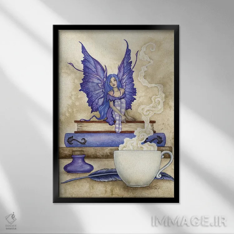 تابلو کتابخوان II اثر امی براون - نمای قابدار مشکی