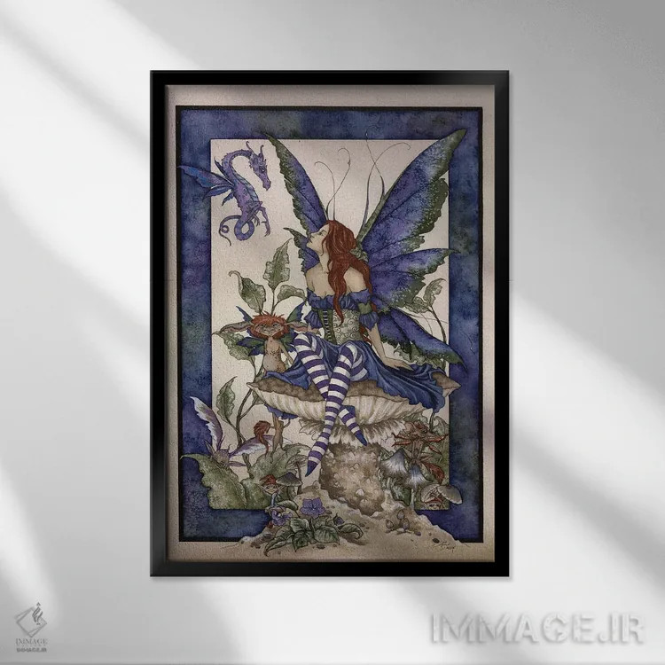 تابلو انتهای باغ اثر امی براون - نمای قابدار مشکی