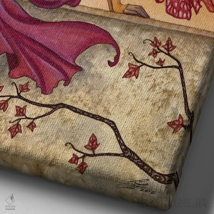 تابلو سلام به سپیدهدم اثر امی براون - نمای نزدیک بافت بوم