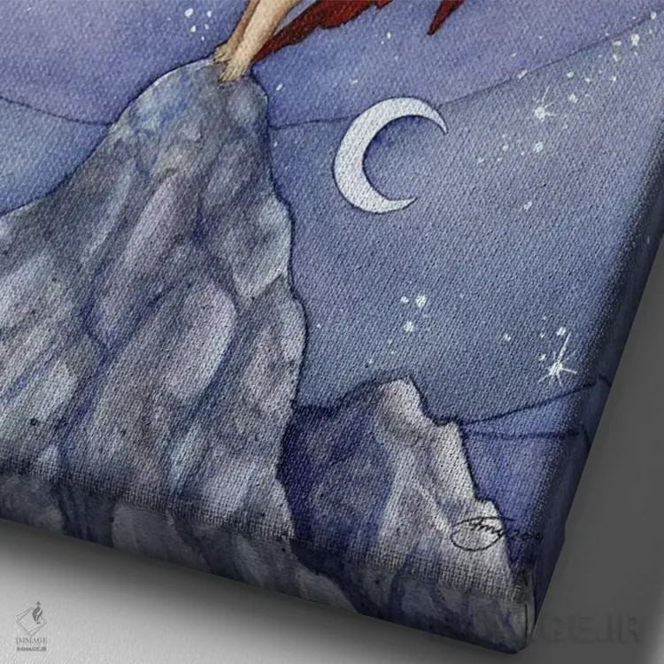 تابلو روشن کردن مسیر اثر امی براون - نمای نزدیک بافت بوم