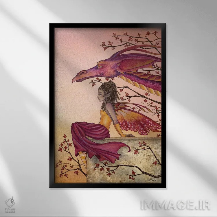 تابلو سلام به سپیدهدم اثر امی براون - نمای قابدار مشکی