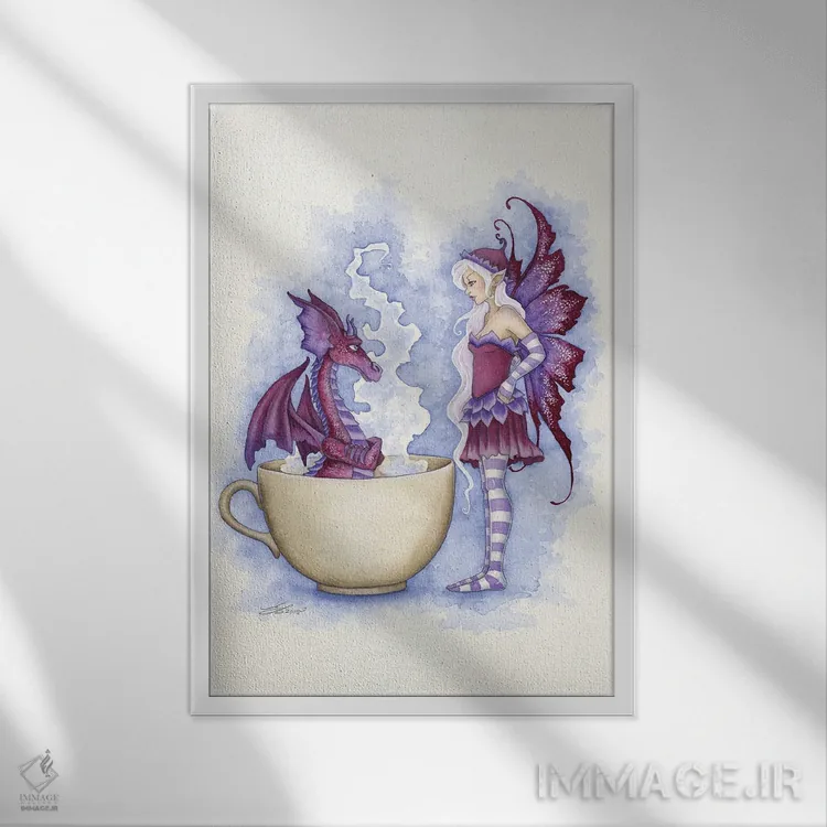 تابلو از جکوزی من بیرون برو! اثر امی براون - نمای قابدار سفید