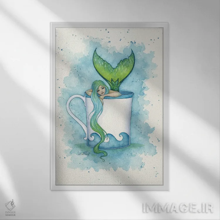 تابلو سرخوشی صبحگاهی اثر امی براون - نمای قابدار سفید