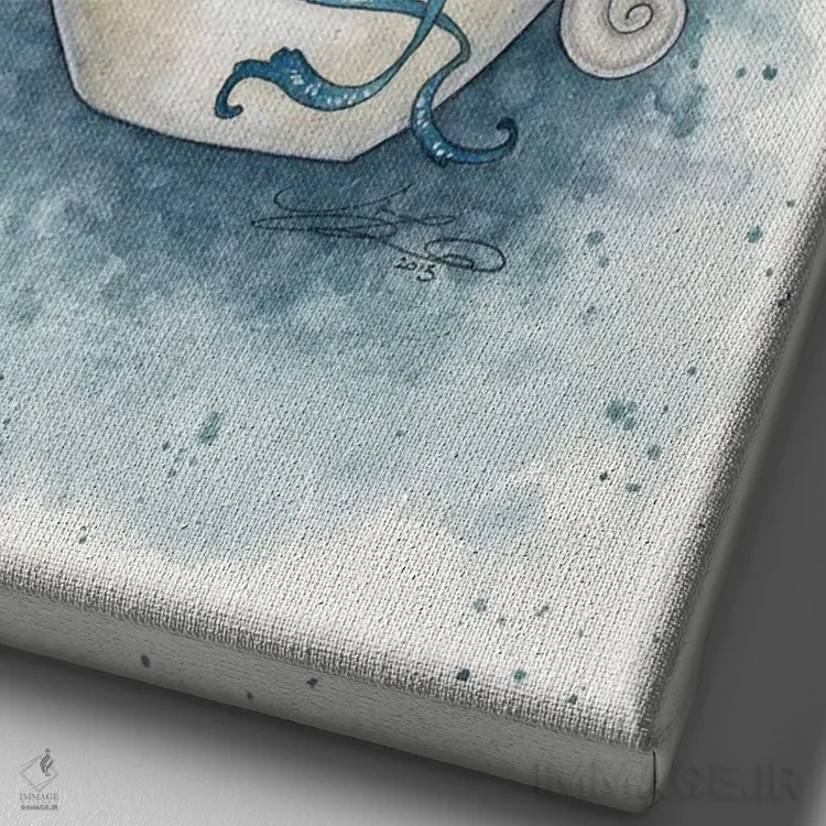 تابلو آرام باش اثر امی براون - نمای نزدیک بافت بوم