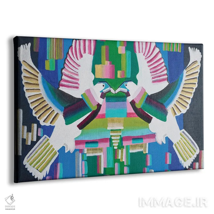 تابلو کبوترها اثر امی داینر - نمای پرسپکتیو محصول