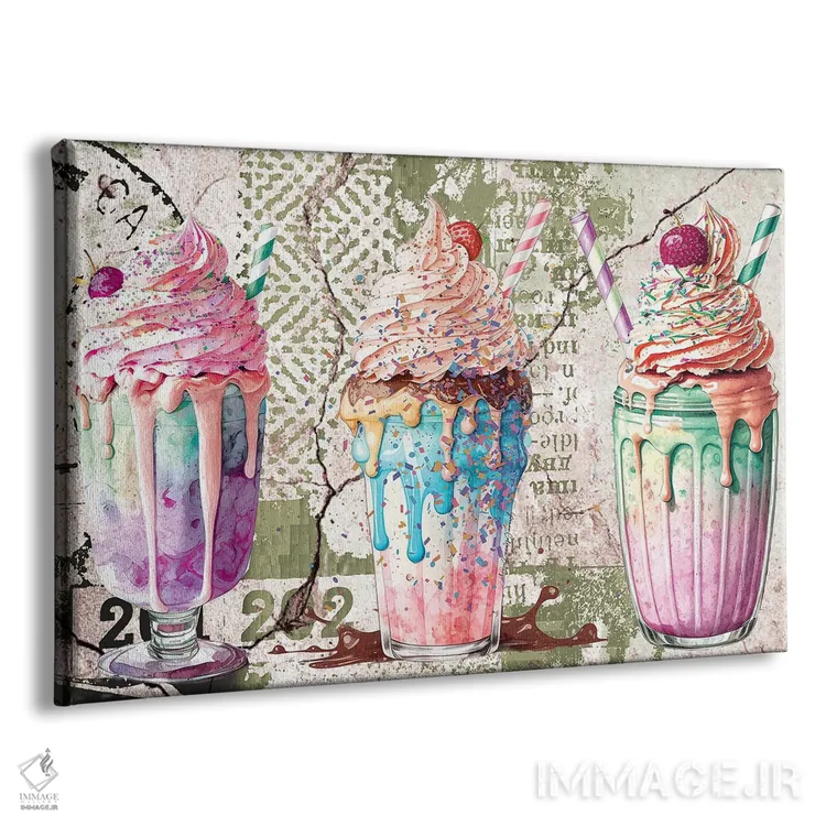 تابلو میلکشیکهای دیوانه اثر هنرِ چونی - نمای پرسپکتیو محصول