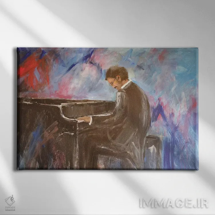 تابلو تکنوازی اثر الین استیونز - نمای روبهرو روی دیوار