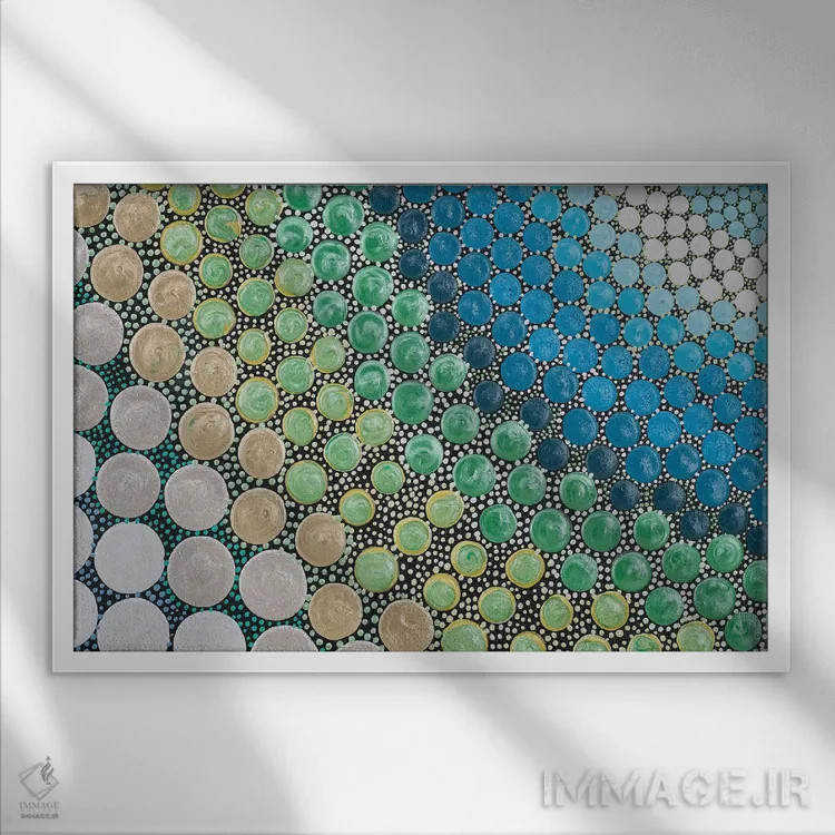 تابلو جادویی و کیهانی اثر امی داینر - نمای قابدار سفید