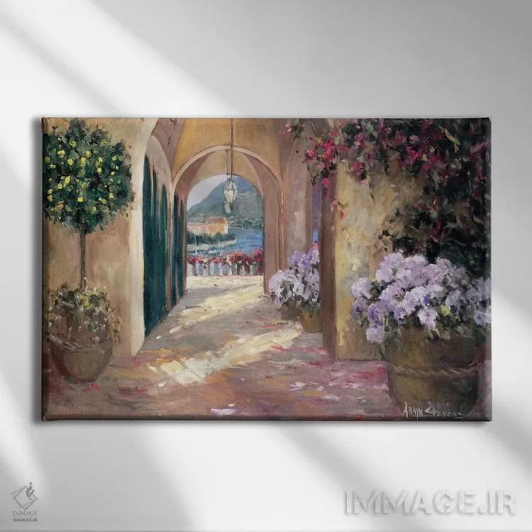 تابلو ایوان ساحلی اثر الین استیونز - نمای روبهرو روی دیوار
